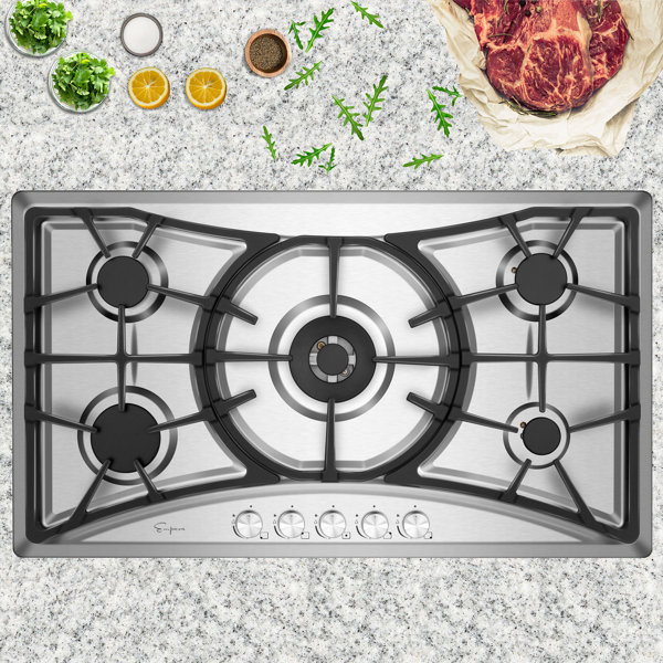 Empava 36.02'' Gas 5 Burner Cooktop with Dual Size Power Burner